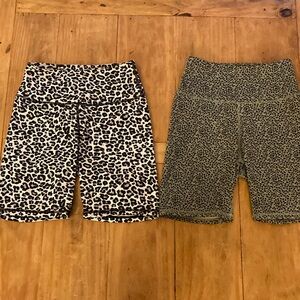 2 pairs-High waisted workout/yoga shorts